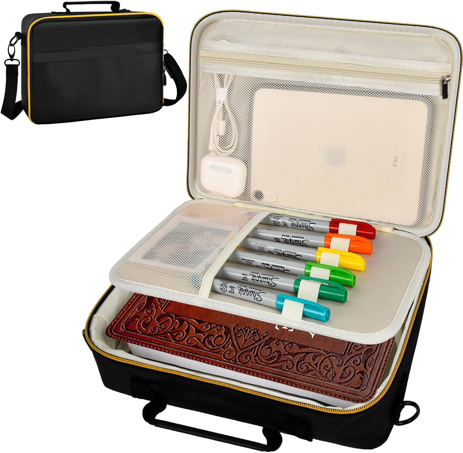 Large Bible Cover Case, Bible Bag Journal+Retro Universal Bag Compatible with Bose SoundLink Flex Bluetooth Speaker