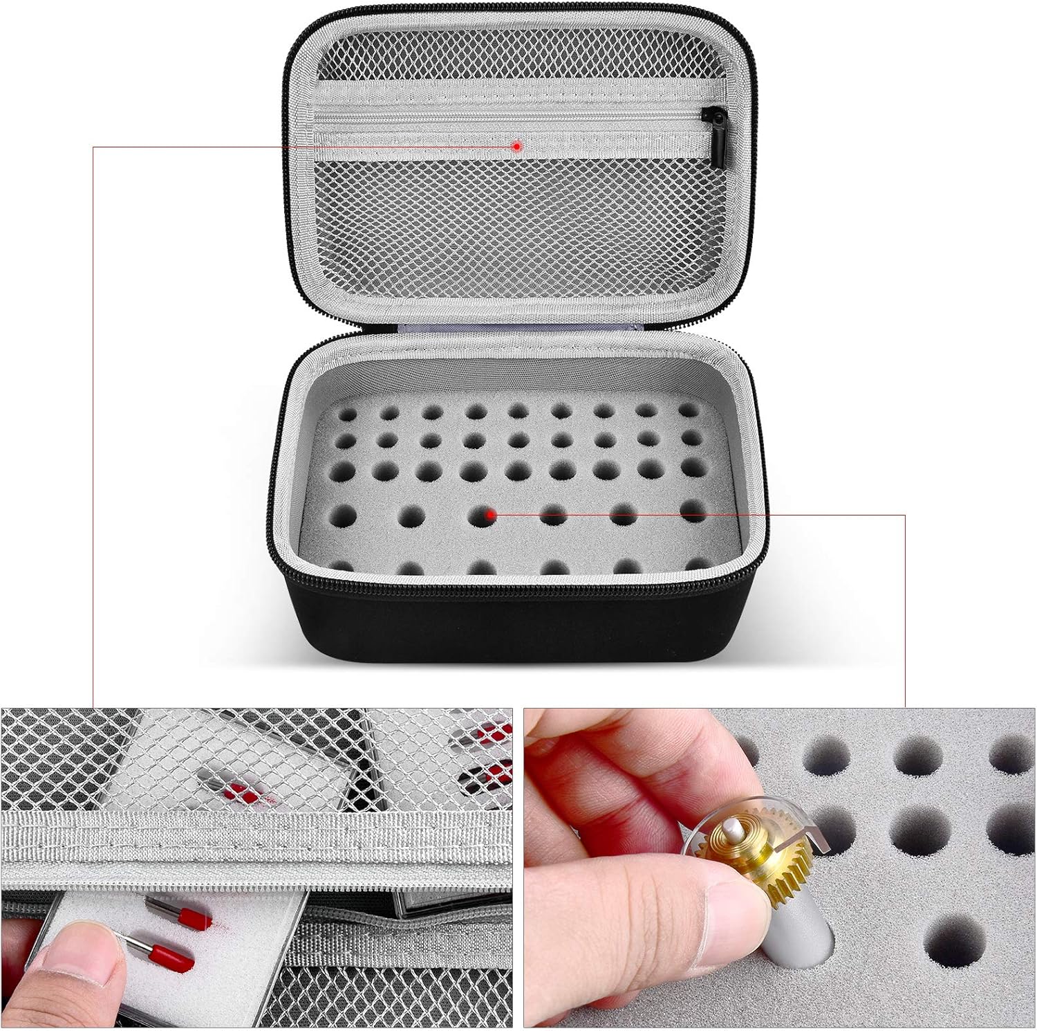 PAIYULE Organizer Case Compatible for Cricut Maker Blades QuickSwap Engraving Tip Bonded-Fabric Blade Housing for Cricut Mint Explore Air Machine for Maker 3 Tools Accessories Box Holder（Bag Only